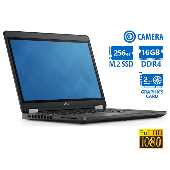 Dell (A-) Latitude E5570 i7-6820HQ/15.6"FHD/16GB DDR4/256GB M.2 SSD/No ODD/ATI 2GB/Camera/7P Grade A