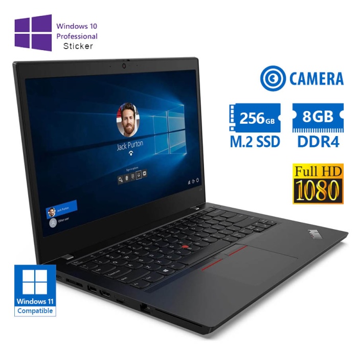 Lenovo ThinkPad L14 Gen 1 i3-10110U/14"FHD/8GB DDR4/256GB M.2 SSD/No ODD/Camera/10P Grade A Refurbis