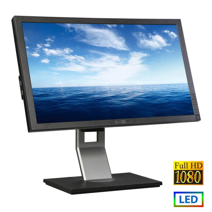 Used Monitor P2211x LED/Dell/22"FHD/1920x1080/Wide/Black/Grade B/D-SUB & DVI-D & USB HUB