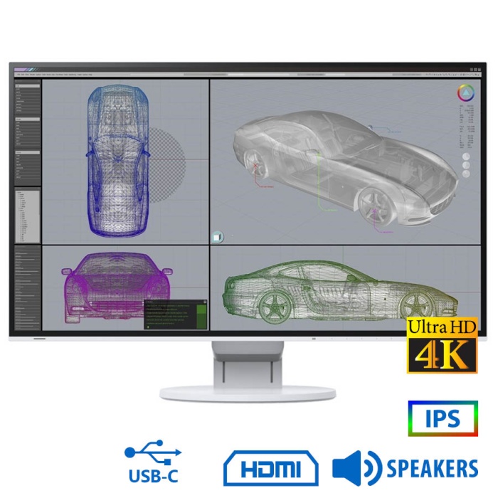 Used Monitor FlexScan EV2785 IPS LED/Eizo/27"UHD 4k/3840x2160/Wide/White/w/Speakers/DP & HDMI & USB