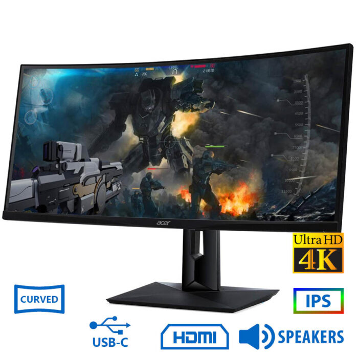 Used Monitor CZ340CK Curved IPS LED/Acer/34"Utra HD 4K/3840x2160/Black/w/Speakers/DP & HDMI & USB Ty