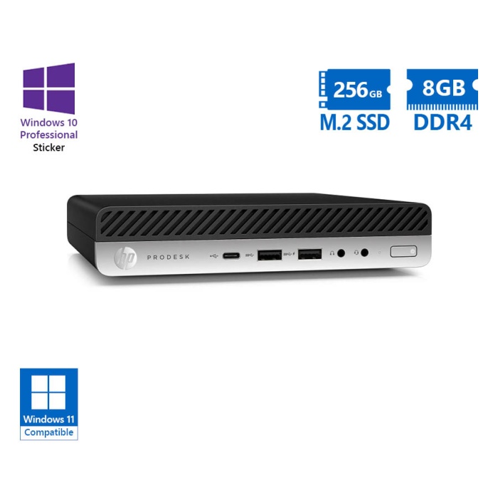 HP (Α-) ProDesk 600G4 DM i5-8500T/8GB DDR4/256GB M.2 SSD/No ODD/10P Grade A- Refurbished PC