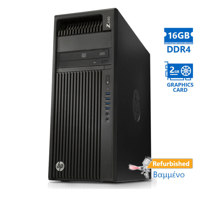 HP Z440 Tower Xeon E5-1620v3(4-Cores)/16GB DDR4/1TB/Nvidia 2GB/DVD/Grade A+ Workstation Refurbished