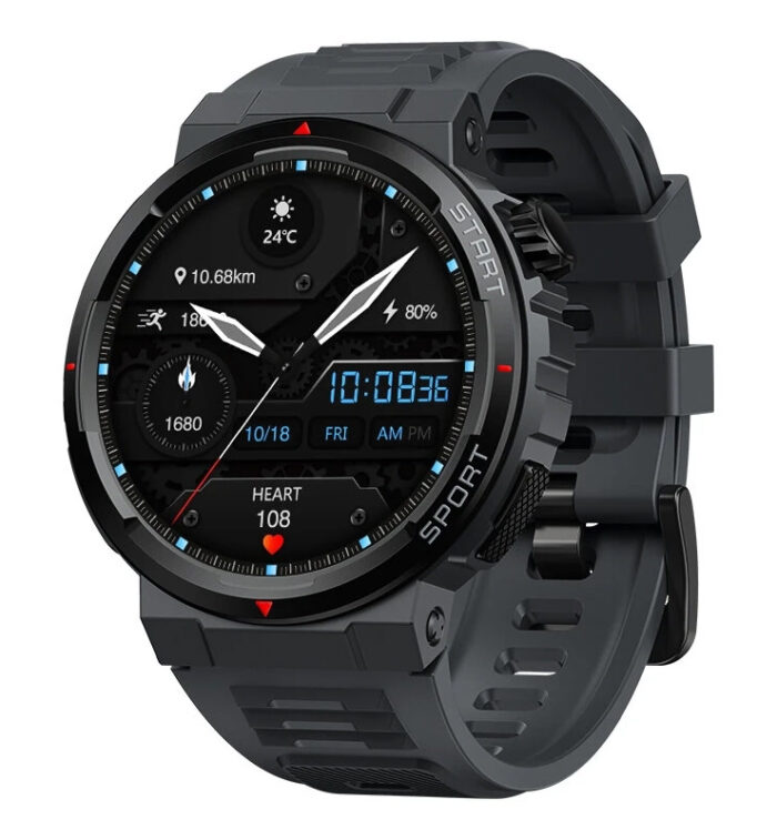 ZEBLAZE smartwatch Ares 3 Plus, heart rate, 1.43" AMOLED, IP68, μαύρο