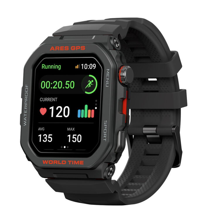 ZEBLAZE smartwatch Ares GPS, heart rate, 1.75" IPS, GPS, 3 ATM, μαύρο