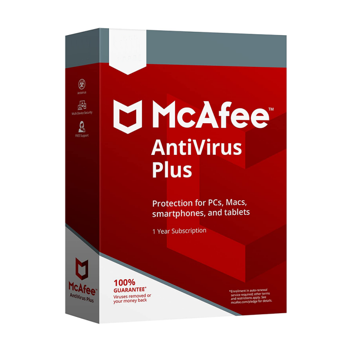 McAfee AntiVirus Plus 1 Συσκευή, 1 Χρόνο (Ηλεκτρονική άδεια)