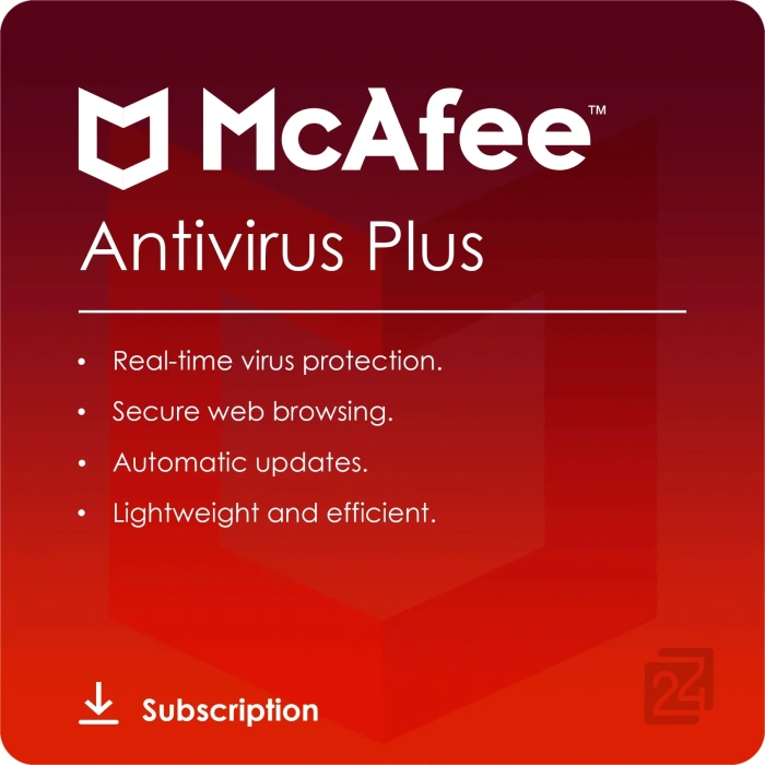 McAfee AntiVirus Plus 1 Συσκευή, 1 Χρόνο (Ηλεκτρονική άδεια)