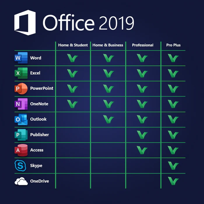 Microsoft Office Professional Plus 2019 (Ηλεκτρονική άδεια)