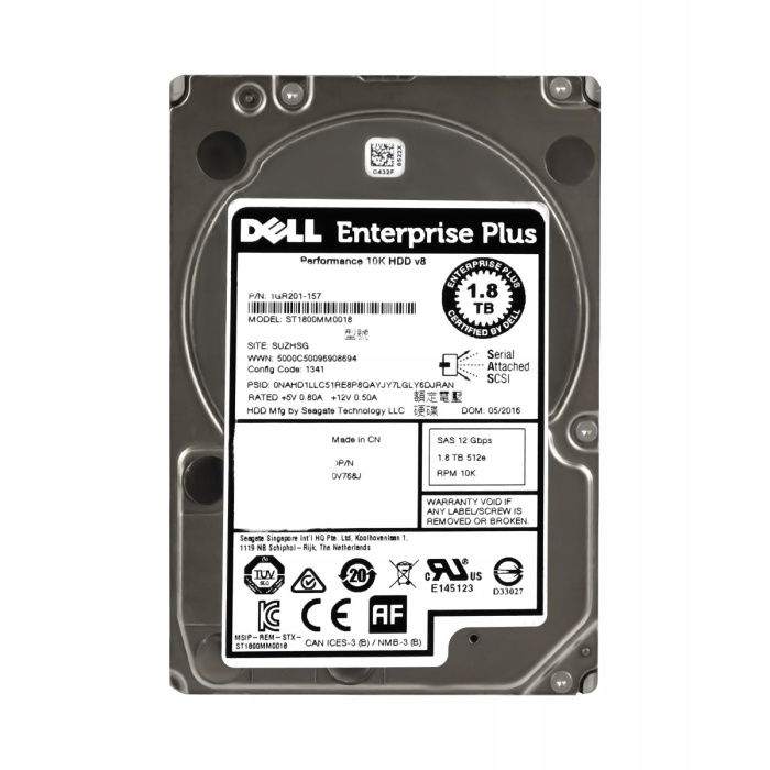 Hdd Sas 1.8tb Dell 10k 2.5 Sas 12g St1800mm0018