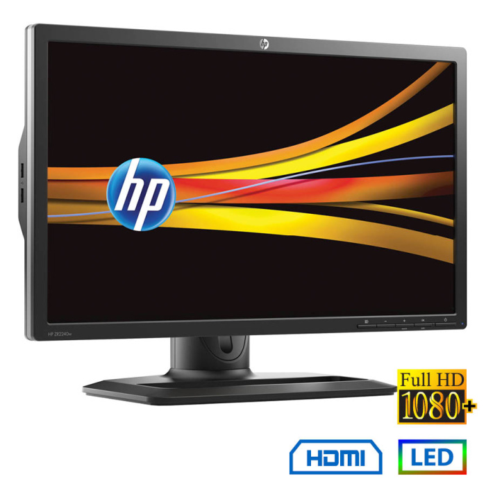 Used (A-) Monitor ZR2440w LED/HP/24"FHD/1920x1200/Wide/Black/Grade A-/DVI-D & DP & HDMI & USB HUB