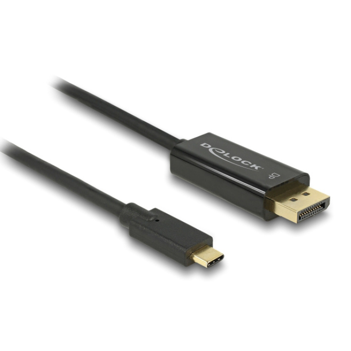 DELOCK καλώδιο USB-C σε DisplayPort 85257, DP Alt Mode, 4K/60Hz, 3m, μαύρο