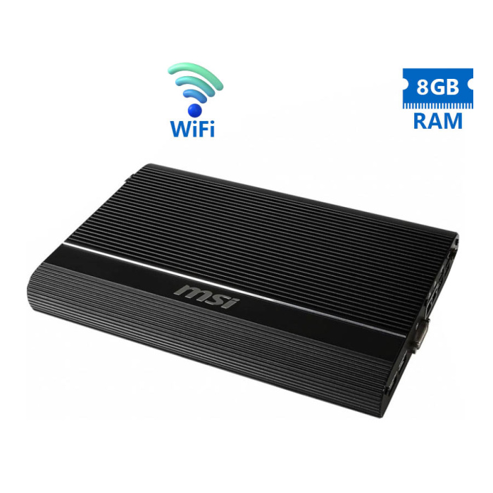 MSI MS-9A75 Slim Industrial Fanless Tiny WiFi i5-5200U/8GB DDR3/500GB/No ODD/Grade A Refurbished PC