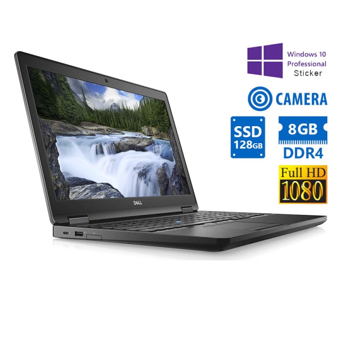 Dell (A-) Latitude 5590 i5-7300U/15.6”FHD/8GB DDR4/128GB SSD/No ODD/Camera/10P Grade A- Refurbished