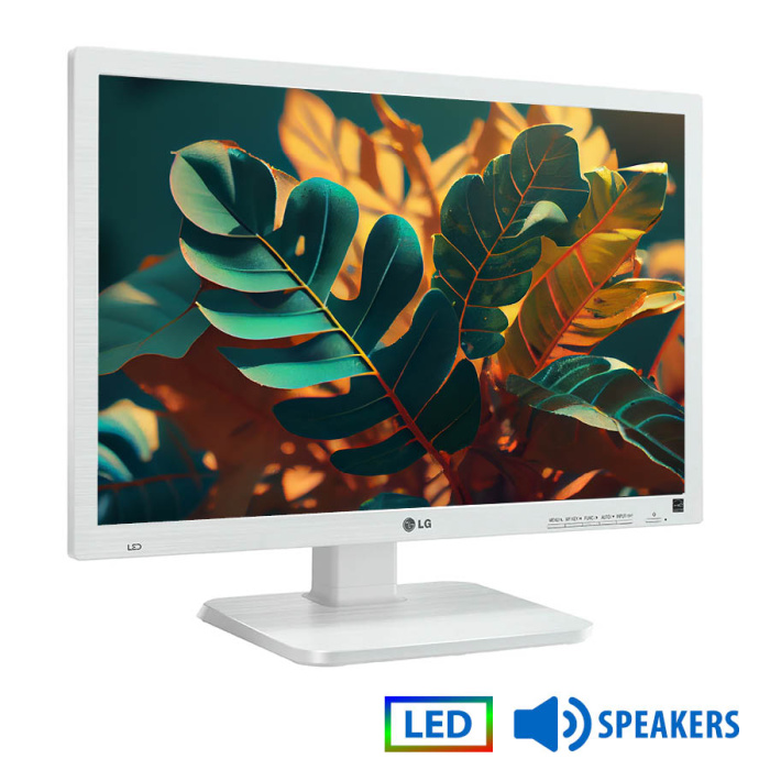 Used Monitor 22MB65PY LED/LG/22"/1680x1050/Wide/White/w/Speakers/D-SUB & DVI-D & DP & HUB USB