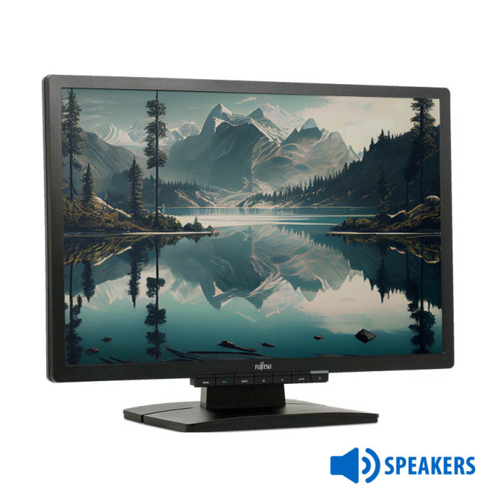 Used (A-) Monitor E22W-6 TFT/Fujitsu/22"/1680x1050/Wide/Black/w/Speakers/Grade A-/D-SUB & DVI-D