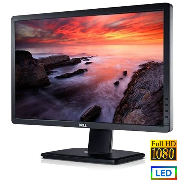 Used Monitor U2312HM LED/Dell/23``FHD/1920x1080/Wide/Silver/Black/DVI-D & DP & USB HUB