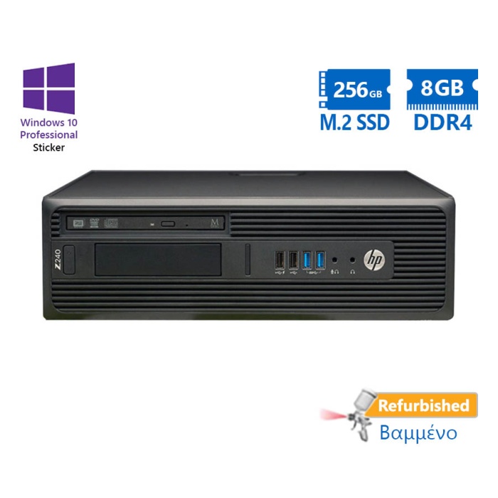 HP Z240 SFF i7-6700/8GB DDR4/250GB M.2 SSD/DVD/10P Grade A+ Workstation Refurbished PC