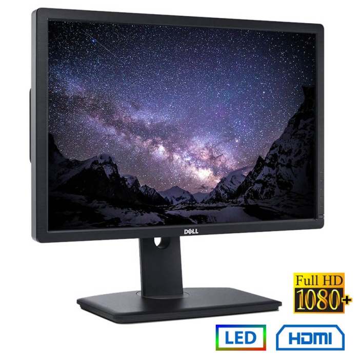 Used (A-) Monitor U2413 LED/Dell/24``FHD/1920x1200/Wide/Silver/Black/Grade A-/D-SUB & DVI-D & DP & H