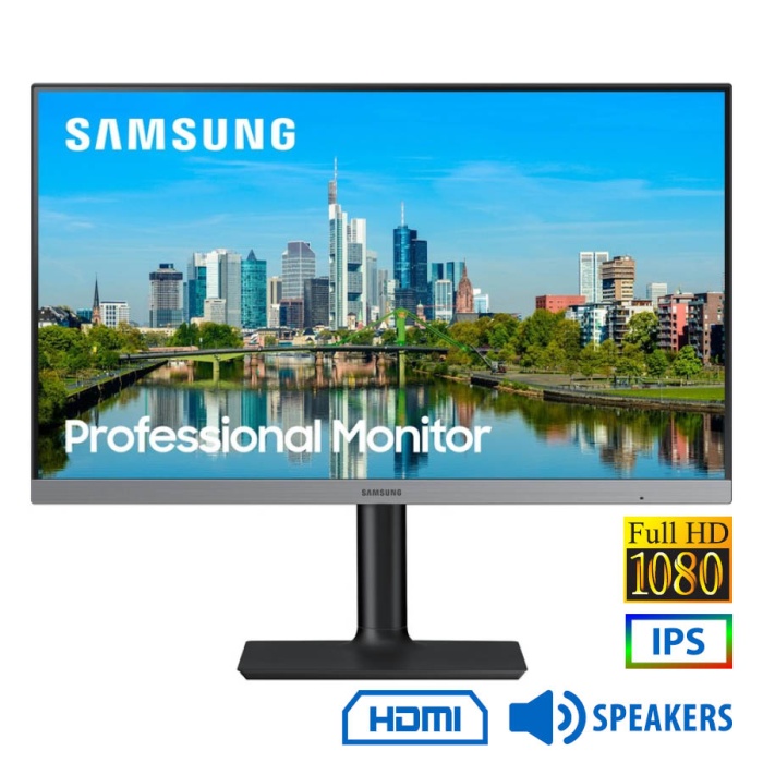 Used Monitor LF24T650F IPS LED/Samsung/27``FHD/1920x1080/Wide/Silver/Black/w/Speakers/DP & DVI-D & H