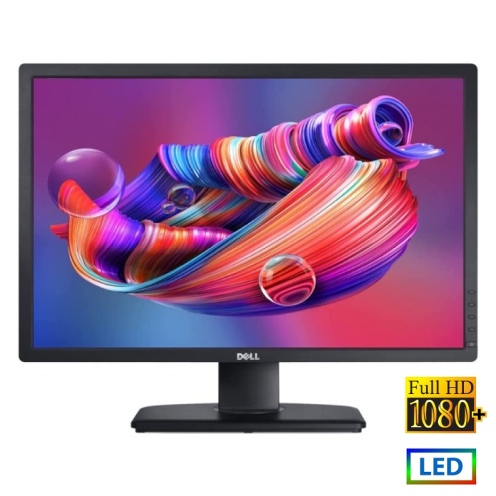 Used (A-) Monitor U2412Mx LED/Dell/24"FHD/1920x1200/Wide/Black/Grade A-/D-SUB & DVI-D & DP & USB Hub