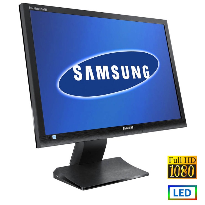 Used (A-) Monitor S24A450 LED/Samsung/24``FHD1920x1080/Wide/Black/Grade A-/D-SUB & DVI-D