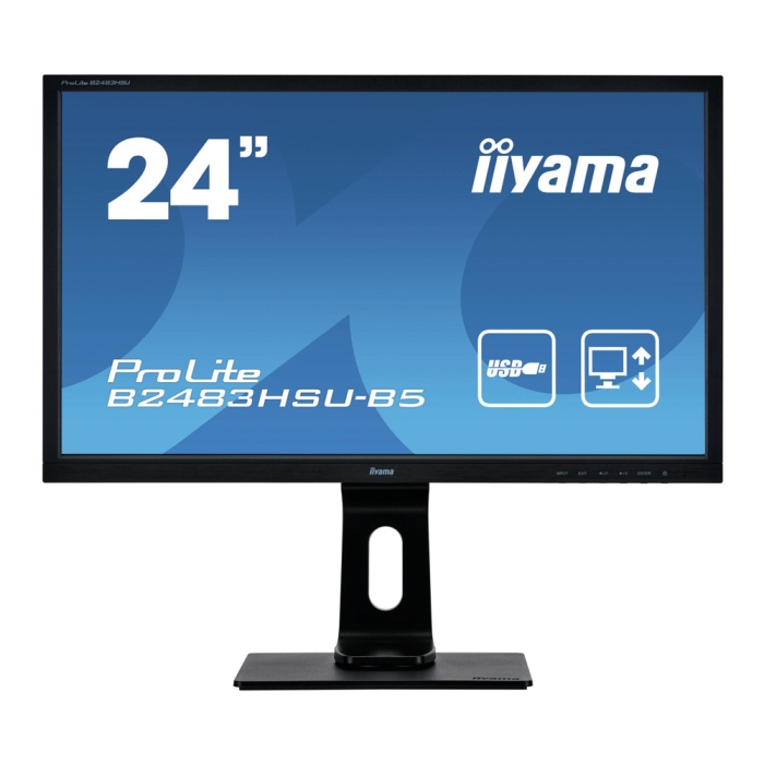 IIYAMA used Οθόνη B2483HSU LED, 24" 1920x1080, VGA/DVI/DisplayPort, GB