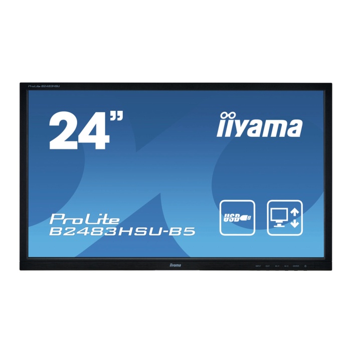 IIYAMA used οθόνη B2483HSU LED, 24" 1920x1080, VGA/DVI/DisplayPort, χωρίς βάση, Grade B